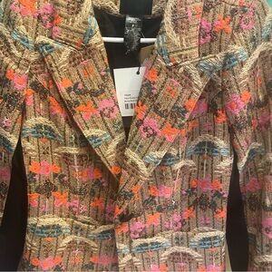 Smythe Pink and Orange Blazer Vibrant Structured Design